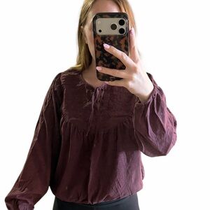 Lucky Brand Deep Purple Blouse